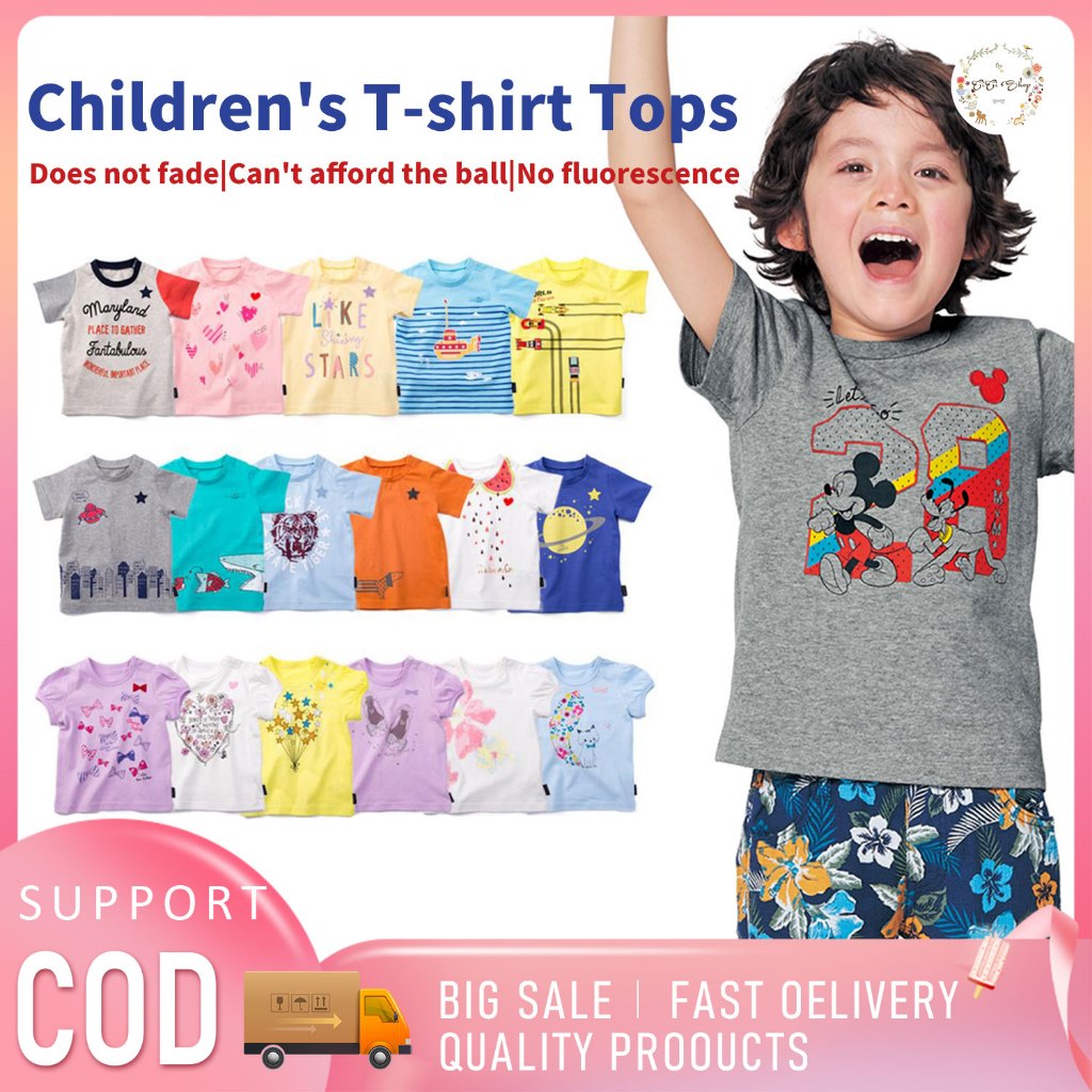 CICI Baby Fashion Cute Shirt Top Kids Boy Girl Cotton T Shirts Pajama Blouse Clothes Outfit Random Shopee Philippines
