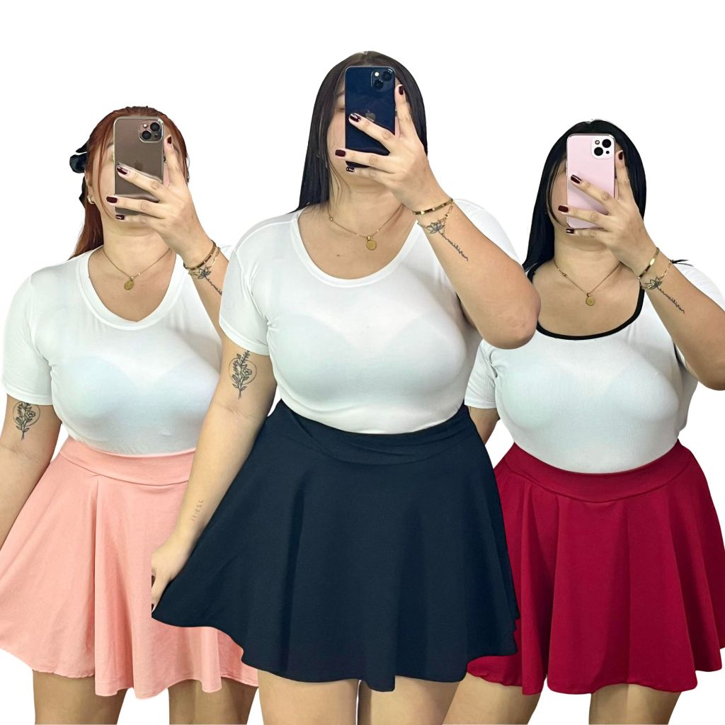 Doona Plus Size High Waist Pleated Skort Shopee Philippines