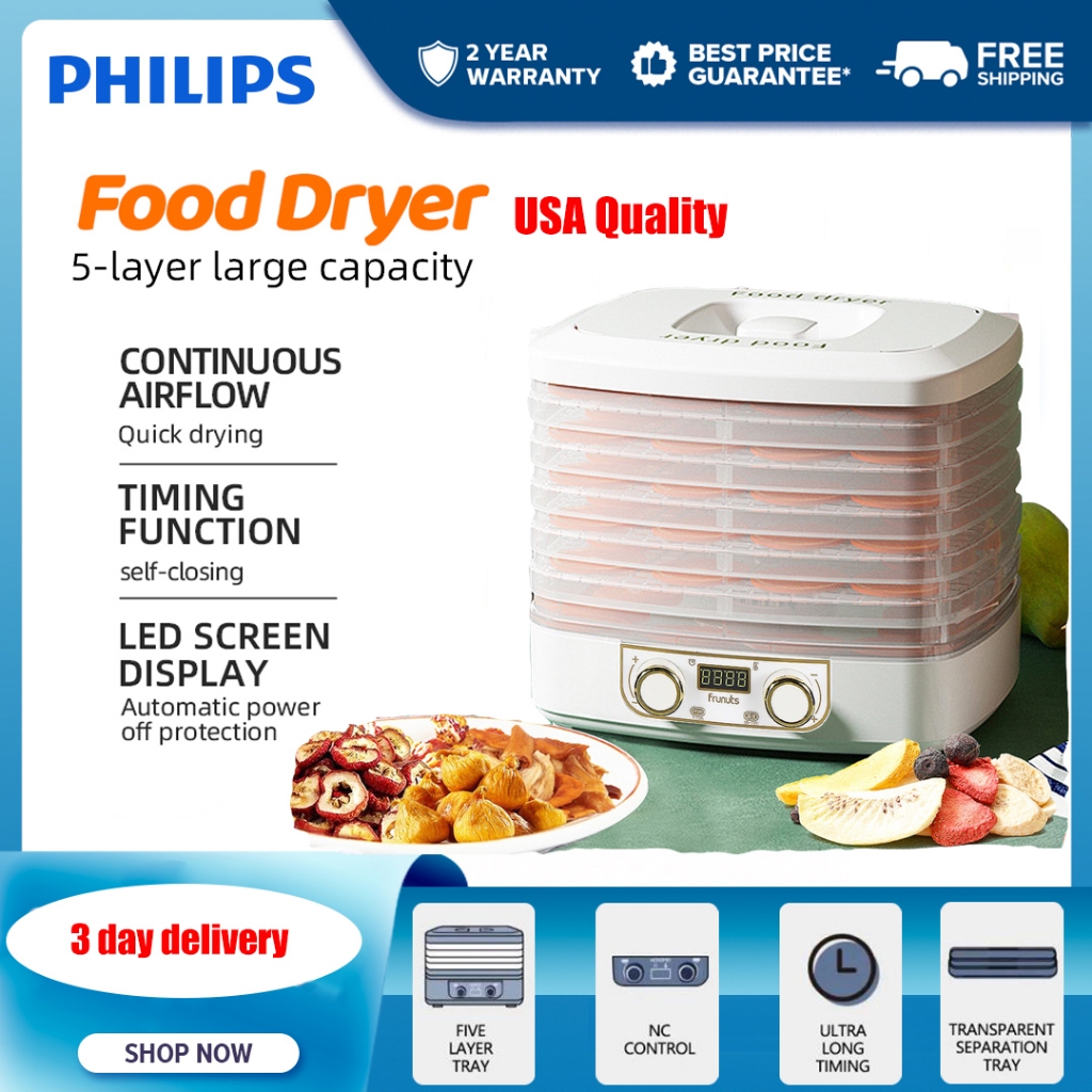 5 Layers Dried Fruit Vegetables Herb Meat Machine Household Mini Food  Dehydrator