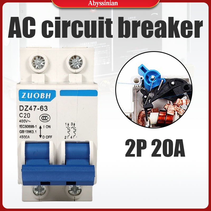 DZ4763 AC Breaker DC Breaker 10A 20A 32A 63A 125A 2 Poles SPD Shopee