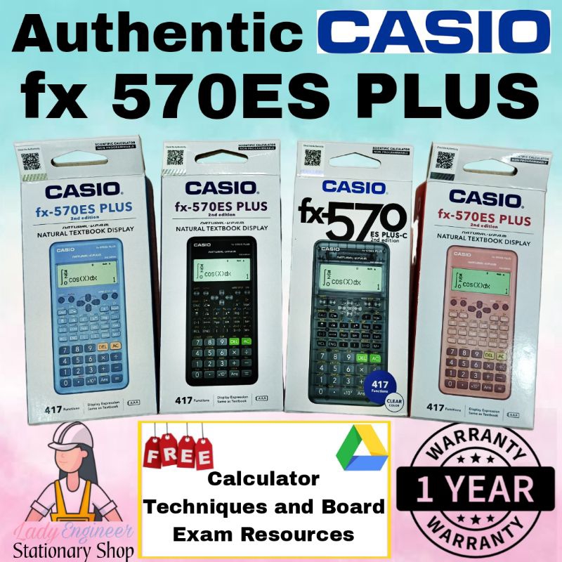 Casio Fx570es plus 2nd edition TRANSPARENT Casing Scientific Calculator