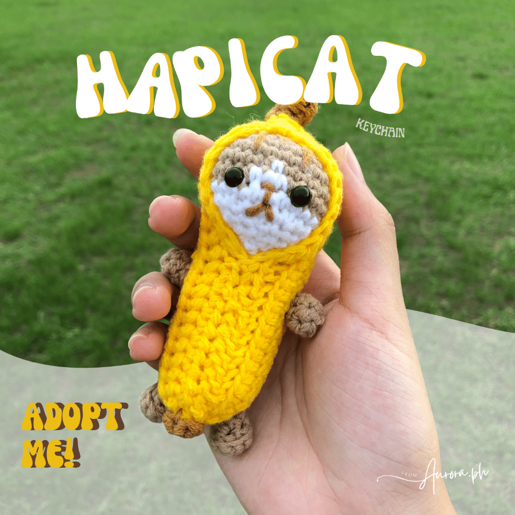 AURORA PH / Hapi hapi cat crochet keychain meme crying cat banana ...