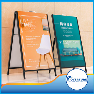 Wooden Poster Stand, A-Type Frame Poster Size 60cmW x 90cmH Menu Sign Board  Banner Advertising Coffee Shop