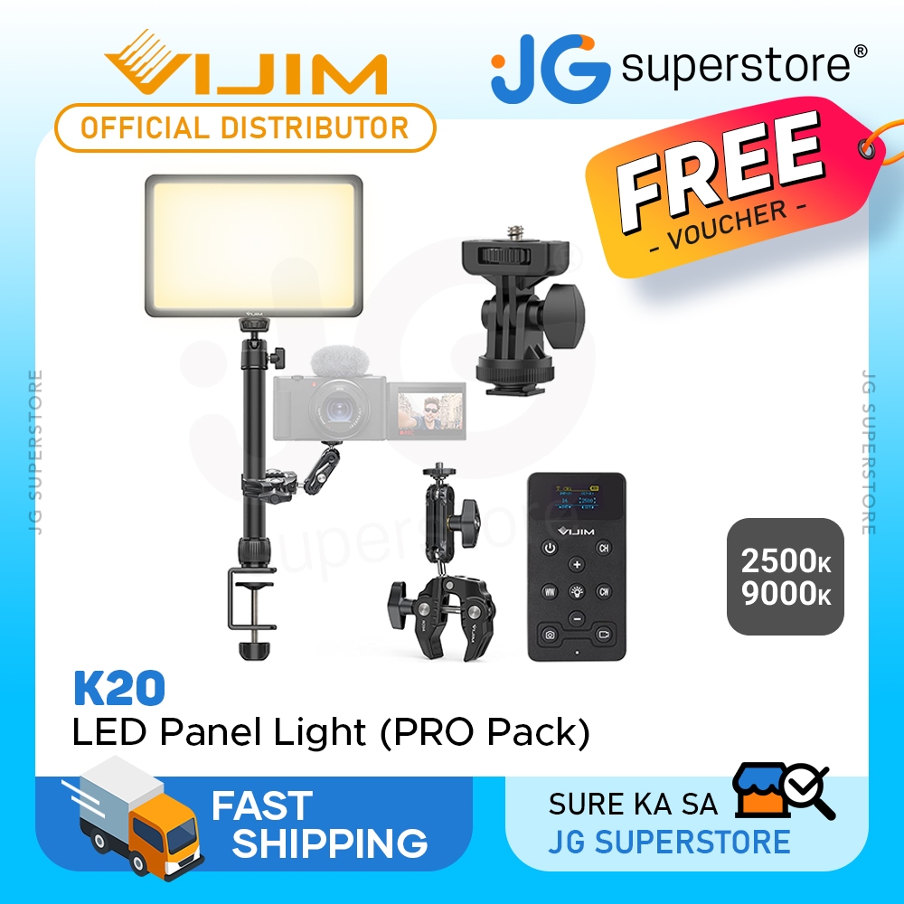 Vijim by Ulanzi K20 2500K9000K LED Key Light with Remote & Stand (PRO
