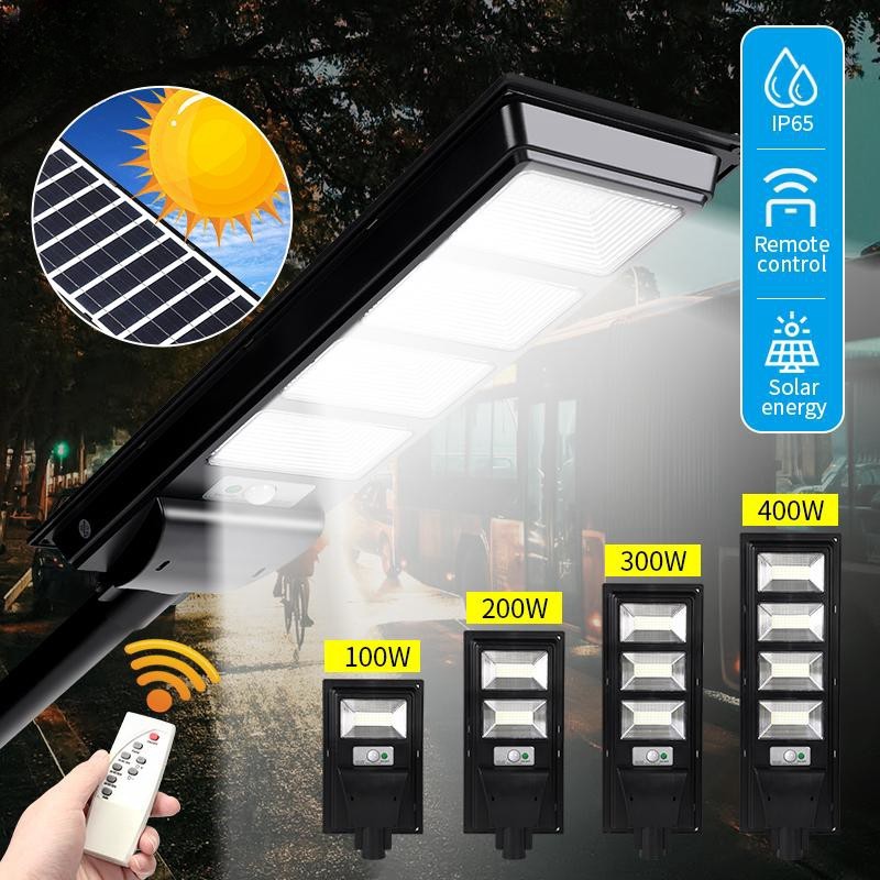 NEW 400W 300W 200W 100W LED Solar Street Lights Outdoor 200W 100W All ...