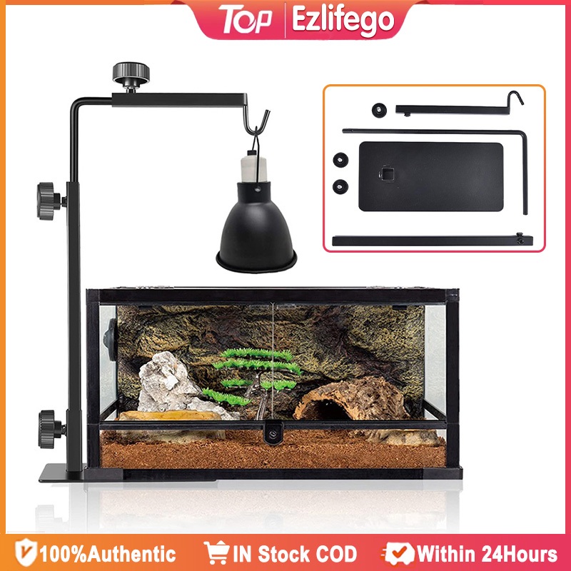 Adjustable Reptile Lamp Stand Metal Floor Light Holder for Lizard ...