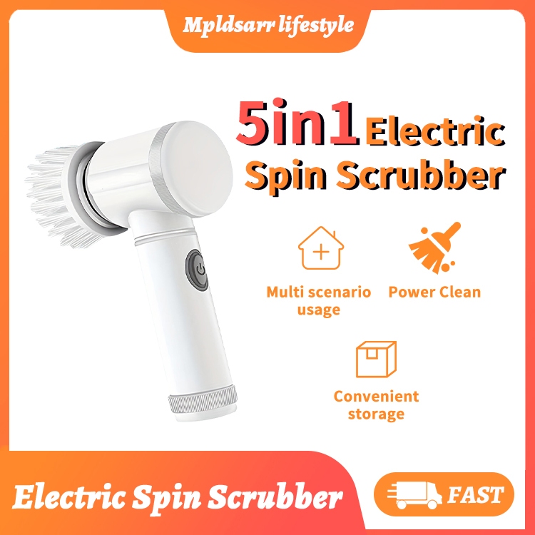 Mpldsarr Electric Cleaning Brush rechargeable 6 IN 1 T shaped electric