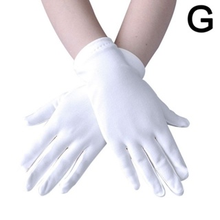 Women Retro Stretch Gloves Men Etiquette Short Sun Protection Full ...