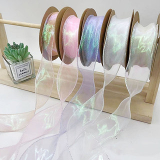 【Windy】4cm/9m Plain Fishtail Ribbon Yarn With Wavy Edge Wrap Flower ...