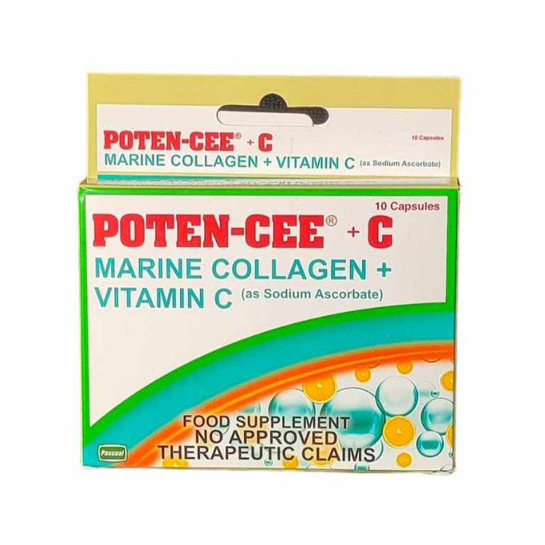 Poten-Cee + C Marine Collagen + Vitamin C 10 / 30 Capsules | Shopee ...