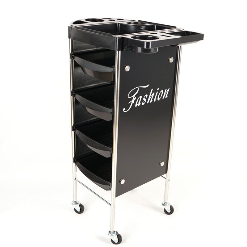 Professional Salon Trolley Hairdresser Organizer Rolling Cart 5 Layers