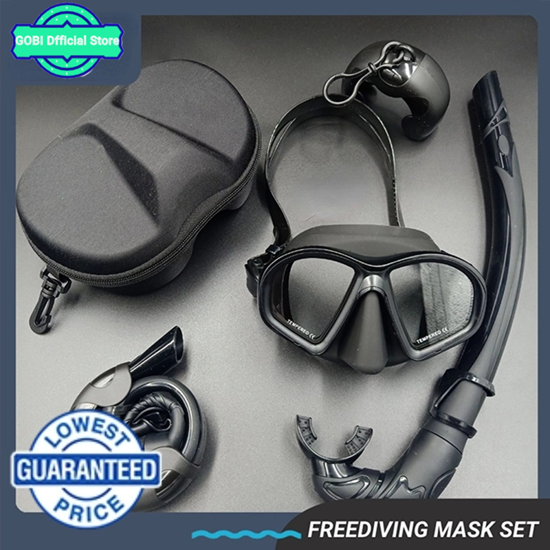 GOBI Snorkeling Set Diving Mask with Snorkel Tempered Glass 180 ...