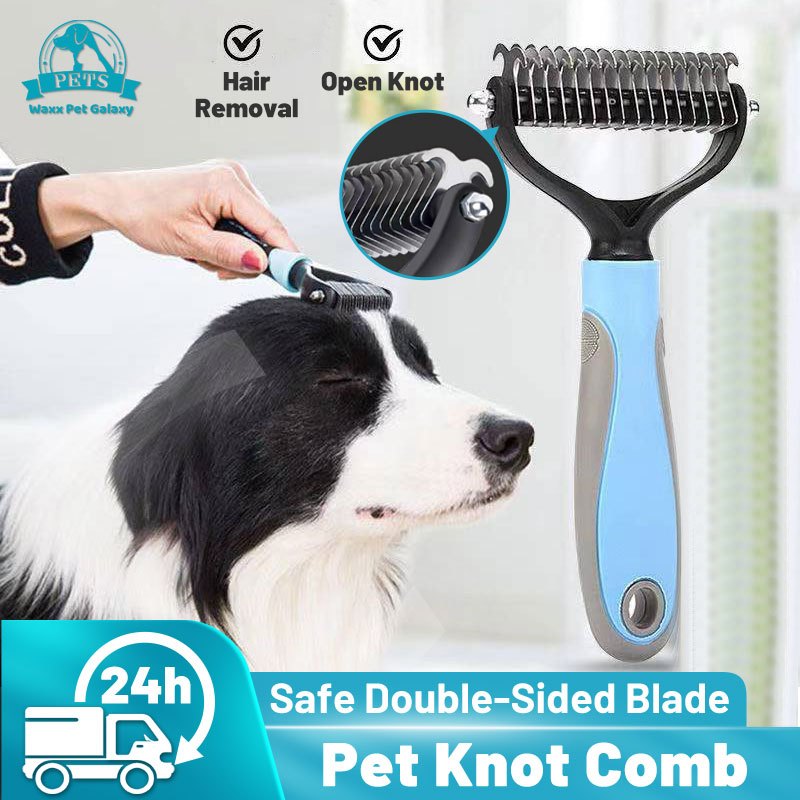 Pet Comb Double Untie Knot Rake Dog Hair Knot Comb Brush Hair Grooming Tool Pet Brush Shopee