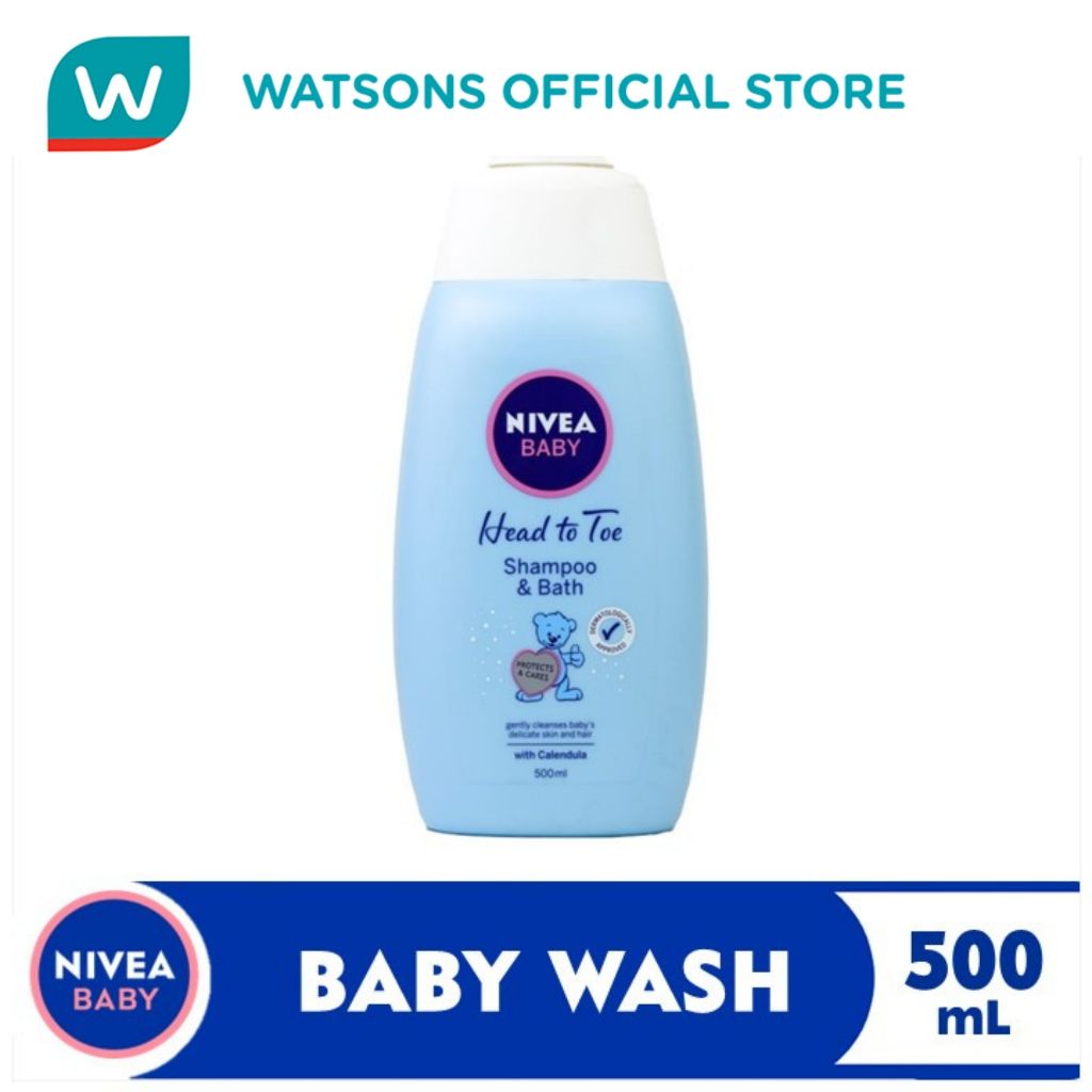 NIVEA Baby Wash Hypoallergenic Gentle Head To Toe 500ml Shopee