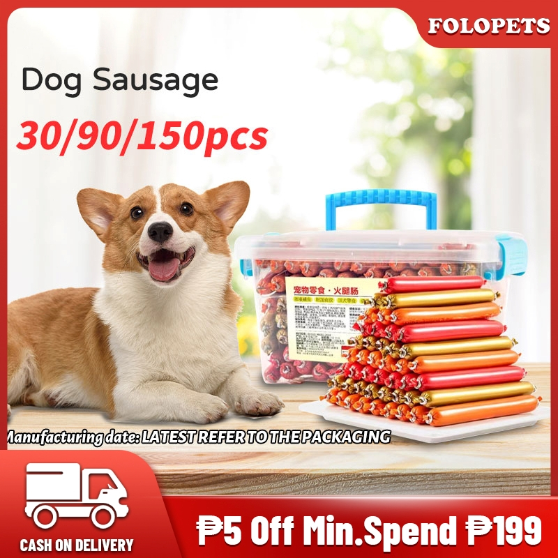 FOLOPETS 30/90/150pcs Pet Sausages Dog Sausage Pet Treats Food Pet Cat