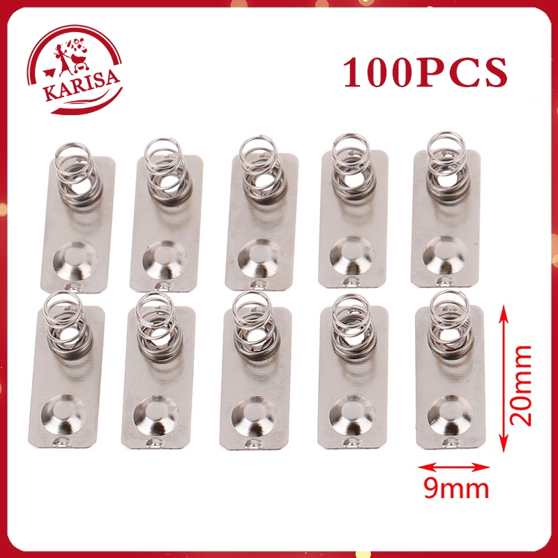 thumbnail image 2 of Uxcell 20 Pairs AA Battery Negative To Positive Spring Contact Plate, 29mm X 11mm, Metal Silver Tone 2 of 6