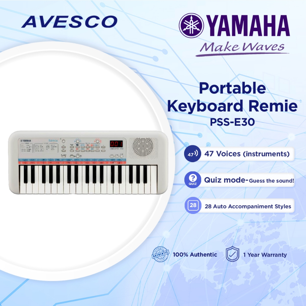 Yamaha PSSE30 Portable Digital Keyboard Remie. MiniSized Battery and
