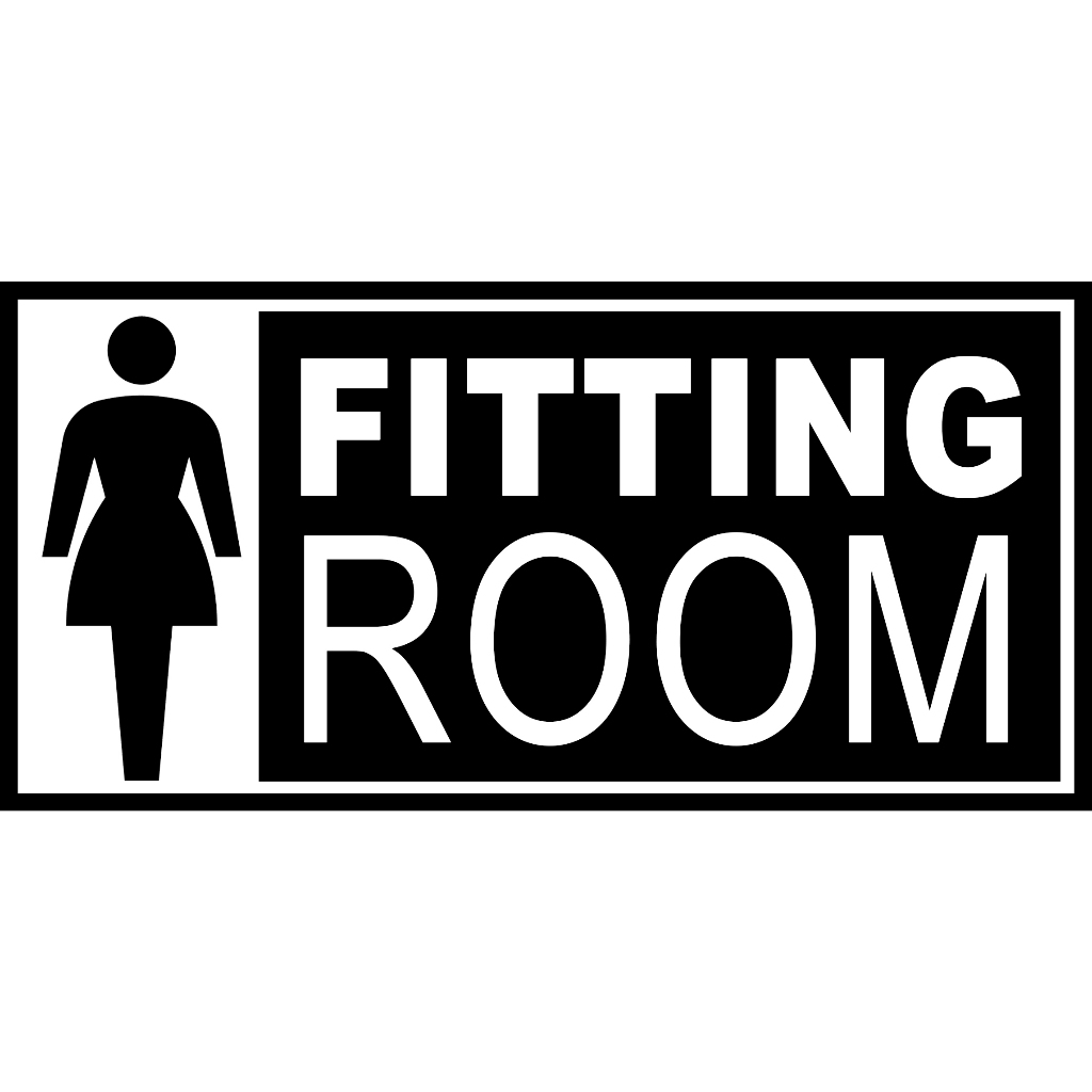 SIGN FITTING ROOM SIGNAGE PVC TYPE WATERPROOF AND NON-FADING | Shopee ...