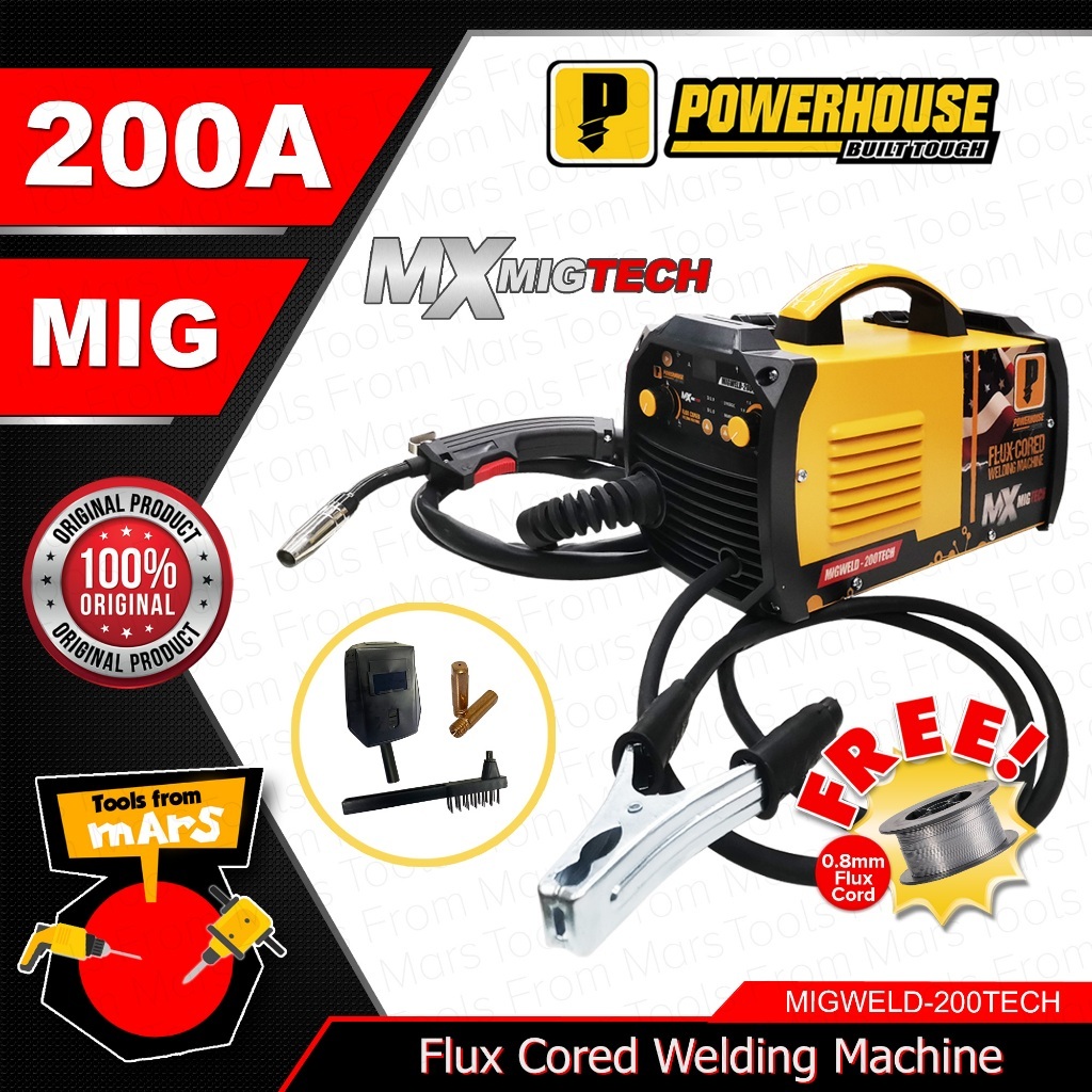 [GASLESS] Powerhouse MIGWELD 200A MIG Inverter Welding Machine Welder