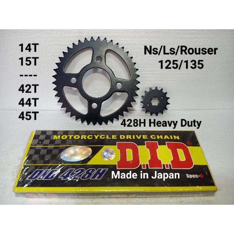 "ROUSER/NS/LS 125/135/150/160"SPROCKET SET WITH JAPAN MADE HIGH