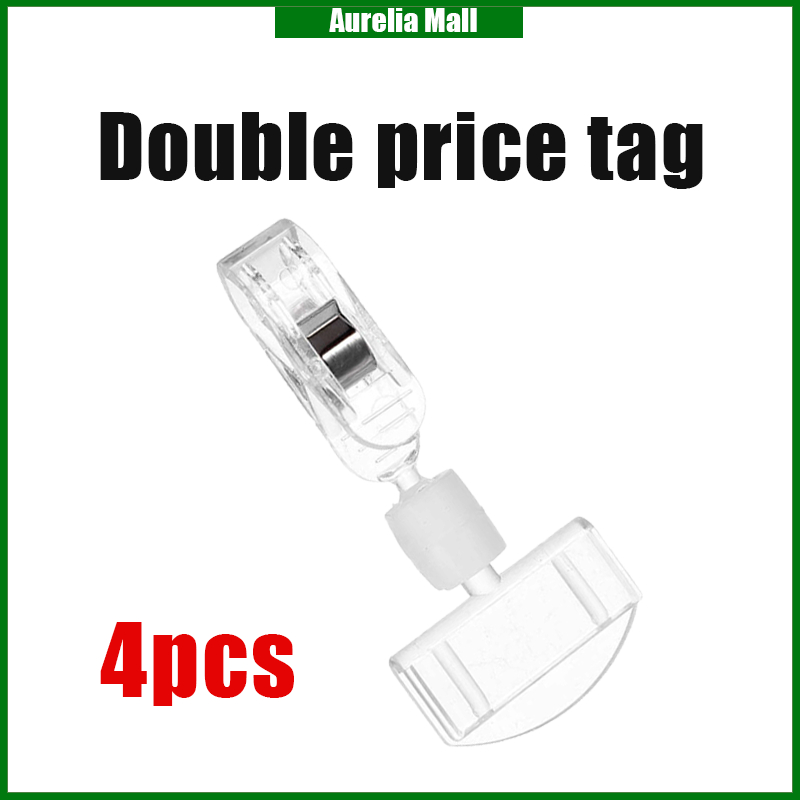 4PCS Price Tag Clip Tag Advertising Clips Rotatable Clear Pop Clip ...