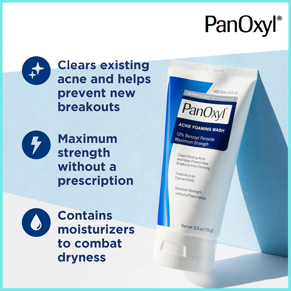 PanOxyl ACNE FOAMING WASH 10 Benzoyl Peroxide Maximum Strength Facial