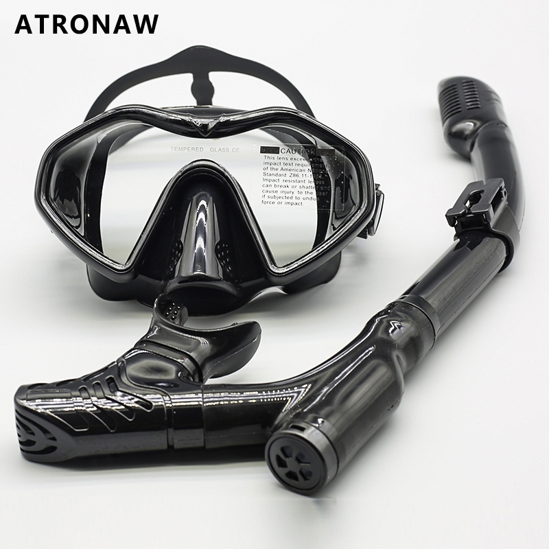 ATRONAW Snorkeling Set Diving Goggles Tempered Glass Scuba Diving Mask