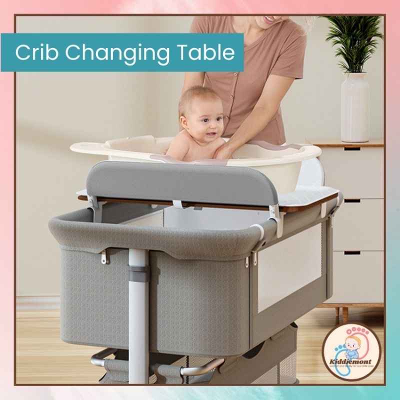 Kiddiemont Crib Attachment Diaper Changing Table Newborn Baby Changing