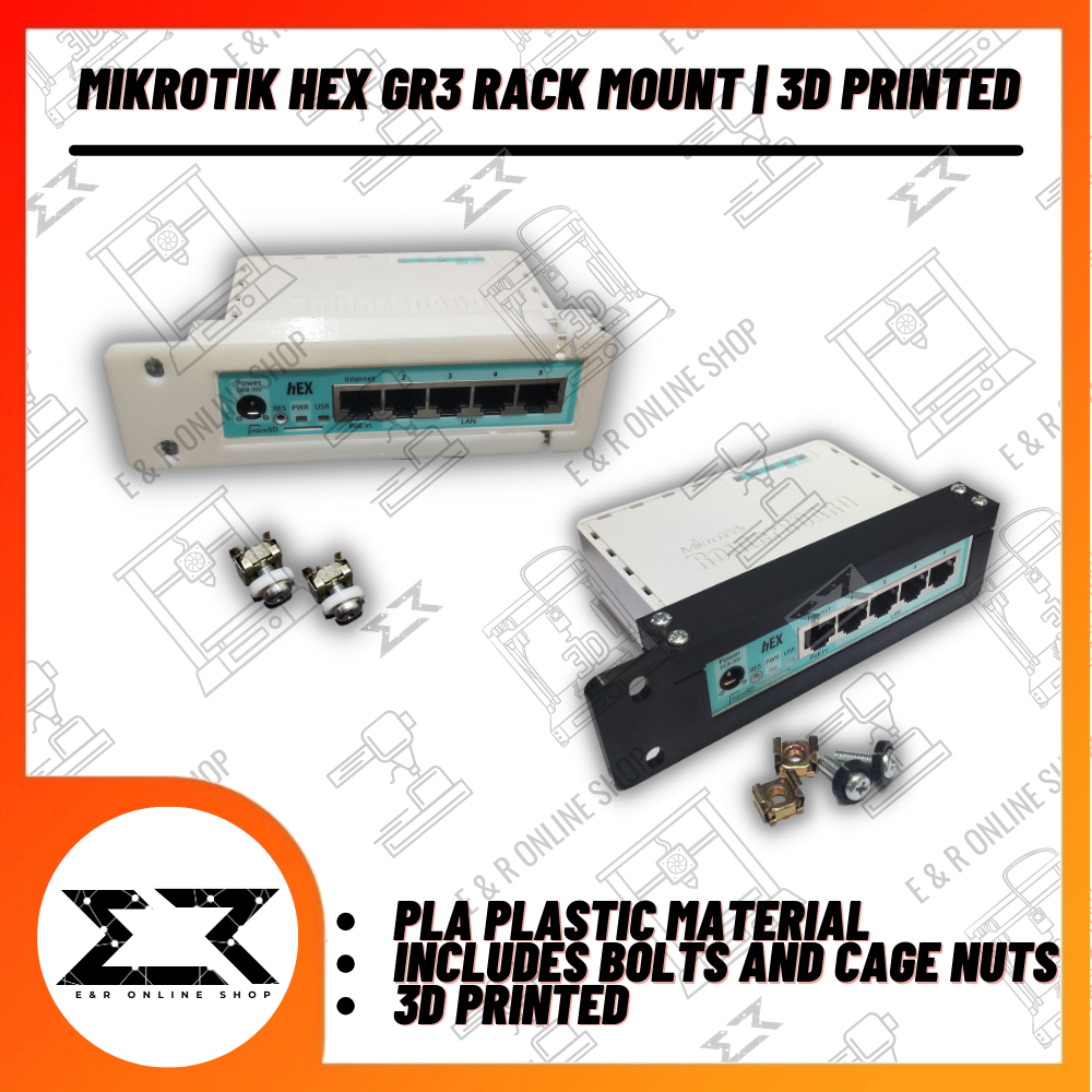 Mikrotik Hex S / Hex Gr3 Rack Mount 3D Printed | Shopee Philippines