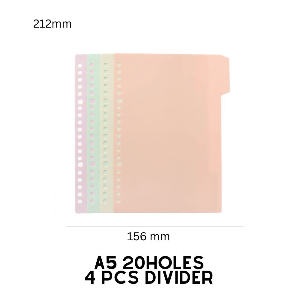 A5(20holes)/B5(26holes)/A4(30holes) Pastel Colors Loose Leaf Binder ...