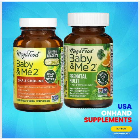 MegaFood Baby & Me 2 Prenatal DHA & Choline -- 60 Liquid Capsules 