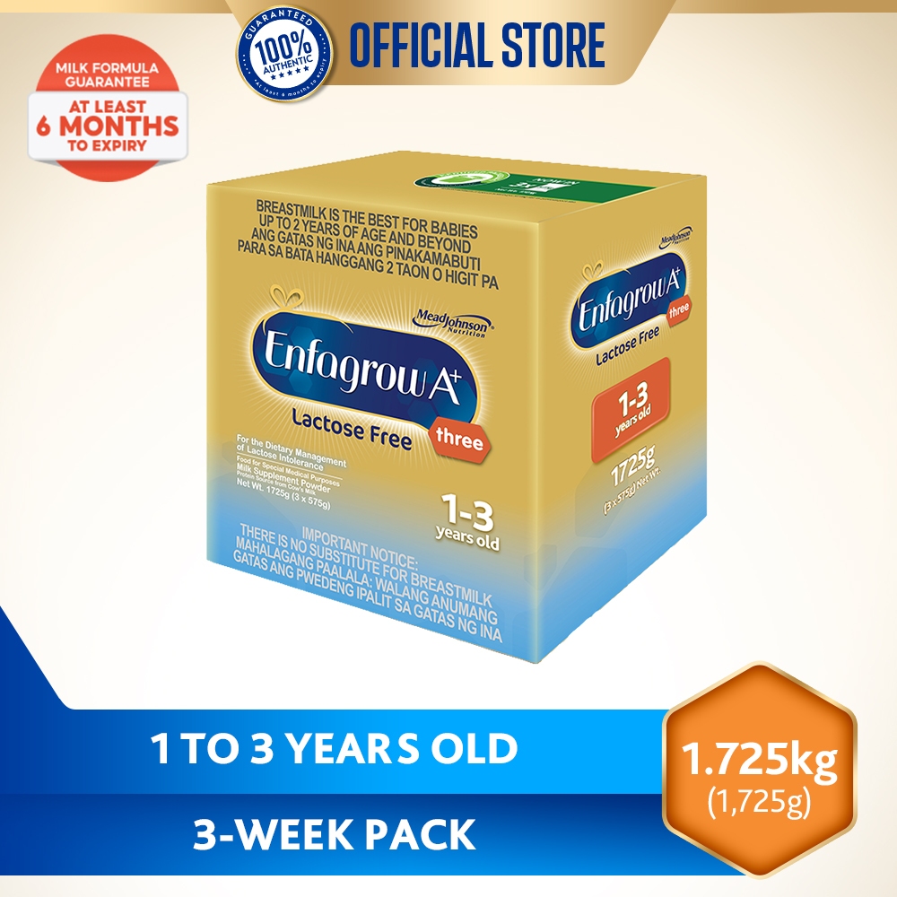 Enfagrow A+ Three Lactose Free Milk Powder for Children 13 Years Old w