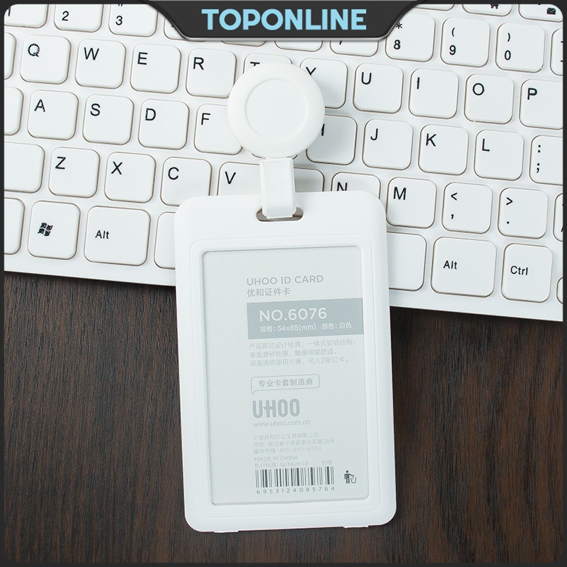 ID Badge Protective Case Reel Clip Retractable Name Tag Card Holder ID ...