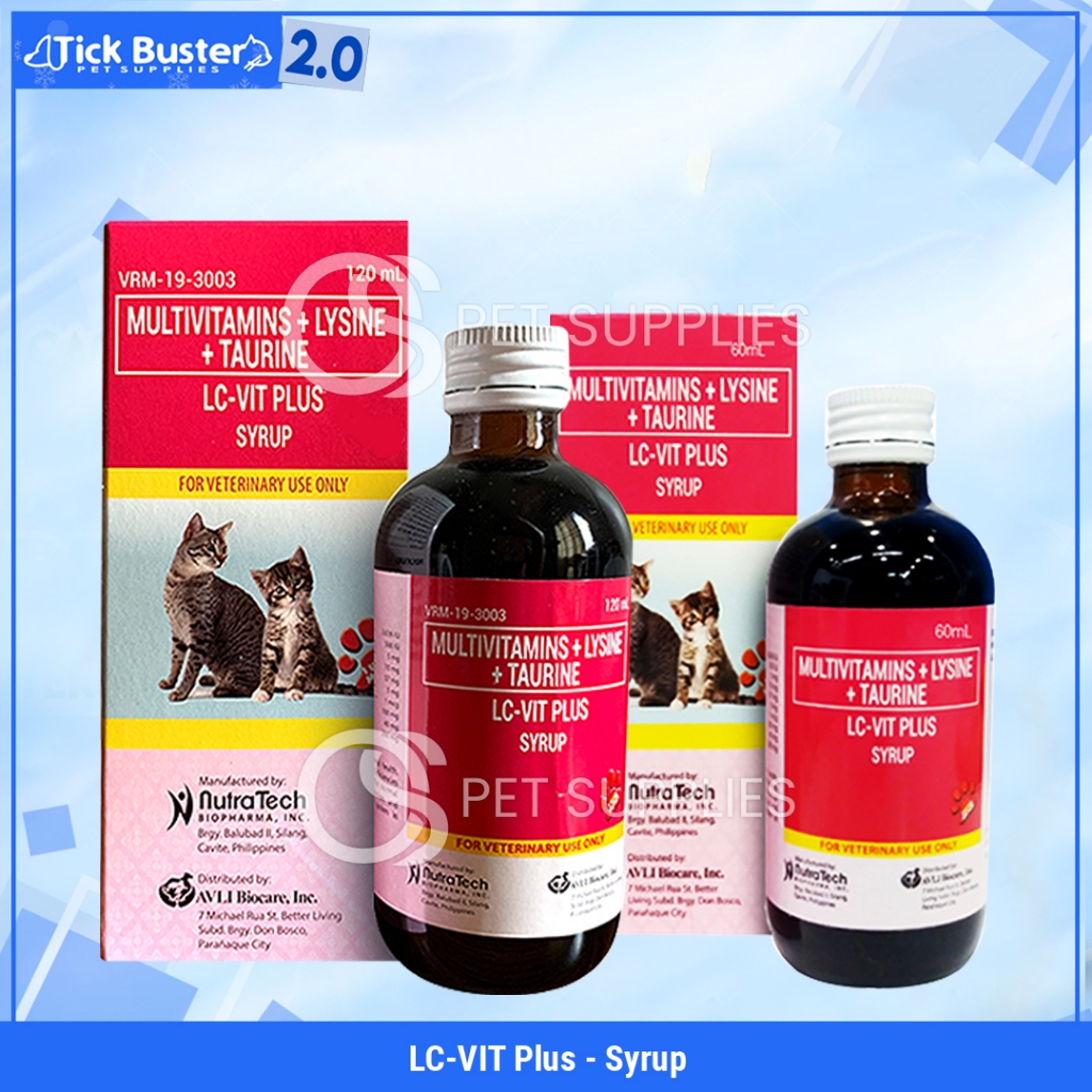TBSLCVIT PLUS SYRUP Multivitamins + Lysine + Taurine For Cats and