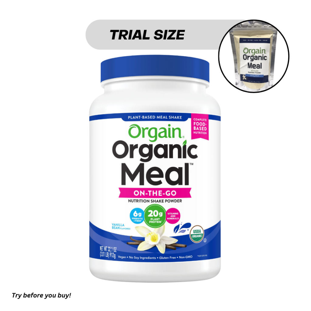 Trial Size Orgain Organic Plant Based Meal Replacement Powder Vanilla