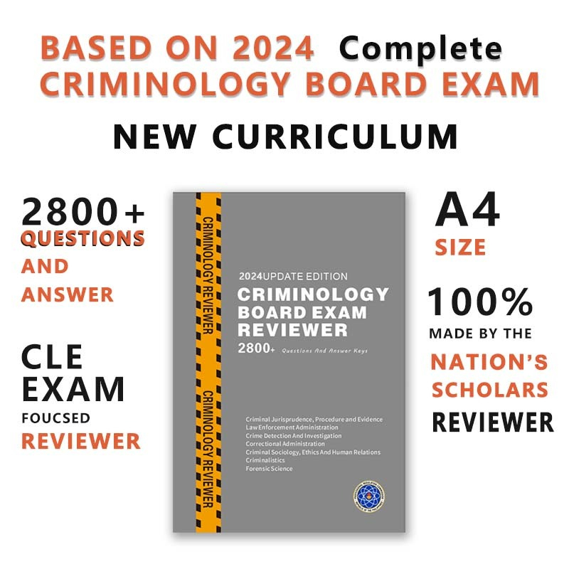 Criminology Exam Reviewer 2024 Complete Board Exam new Curriculum