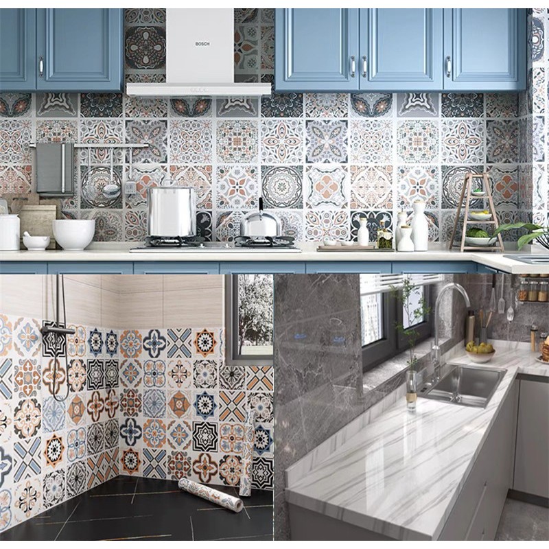 Kitchen oil proof wallpaper wall stickers self adhesive waterproof Anti