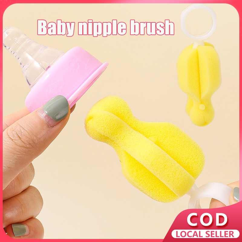 Milk Bottle and Nipple Cleaner l Feeder Cleaner Brush Pink Color