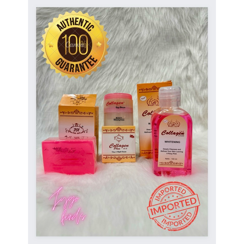 701 Coollagen set whitening ( Soap, toner, day and night cream
