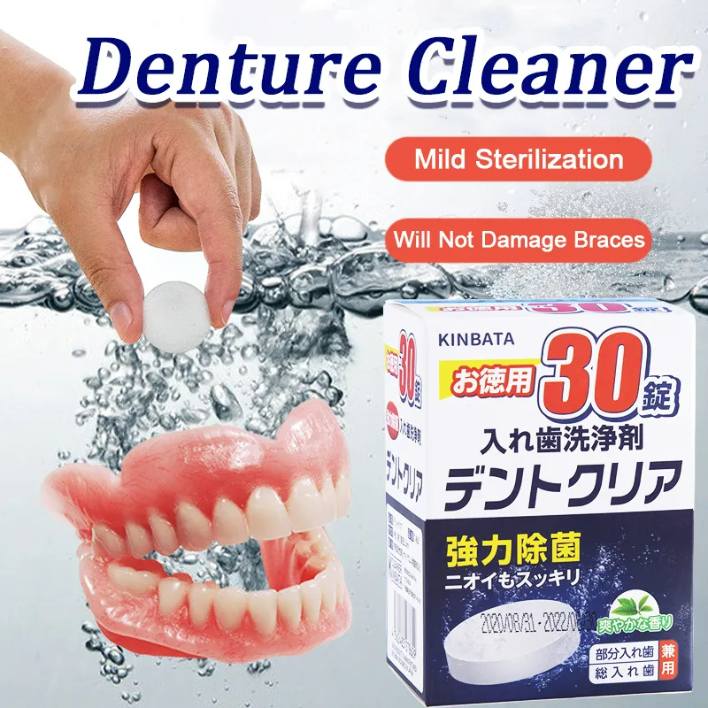 Japan 3-Minute Anti-Bacterial Denture Cleanser, 30 Tablets/box | Shopee ...