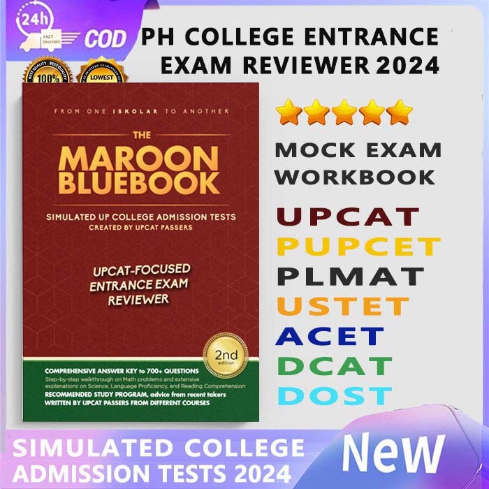 UPCAT Reviewer 2024 Maroon Bluebook - Updated UPCAT-FOCUSED ENTRANCE ...