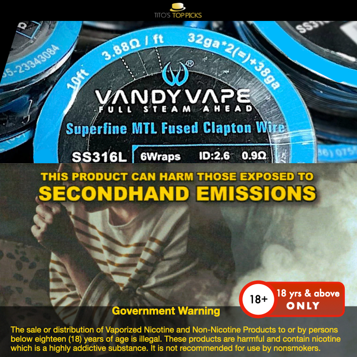 Vandy Superfine MTL Fused Clapton SS316L Stainless Steel Resistance
