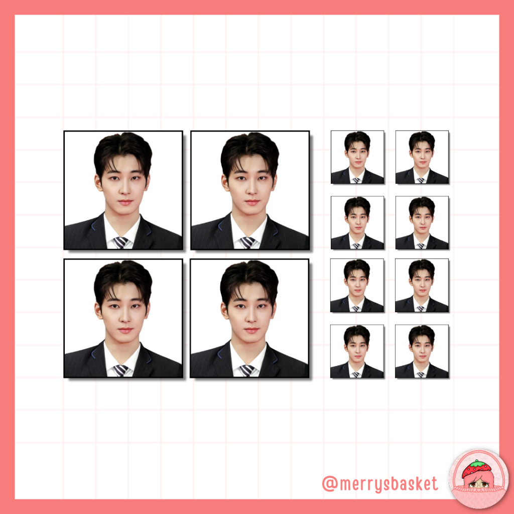 SEVENTEEN SVT WONWOO 1X1 2X2 ID PHOTO PC PHOTOCARD UNOFFICIAL FANMADE ...