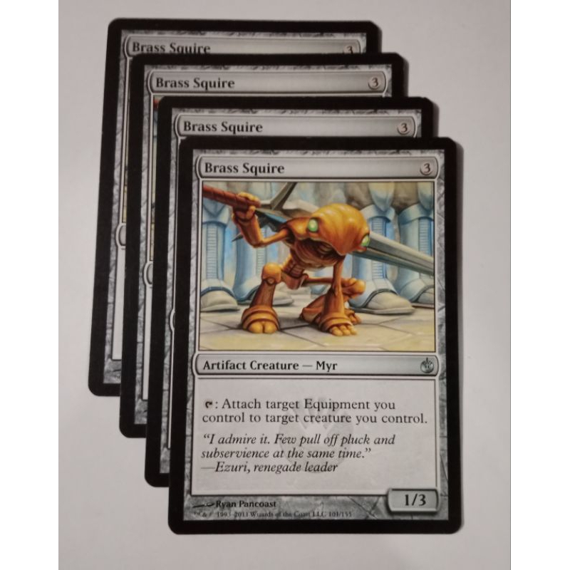 Magic the Gathering | Brass Squire (Set of 4, Moderately Played ...