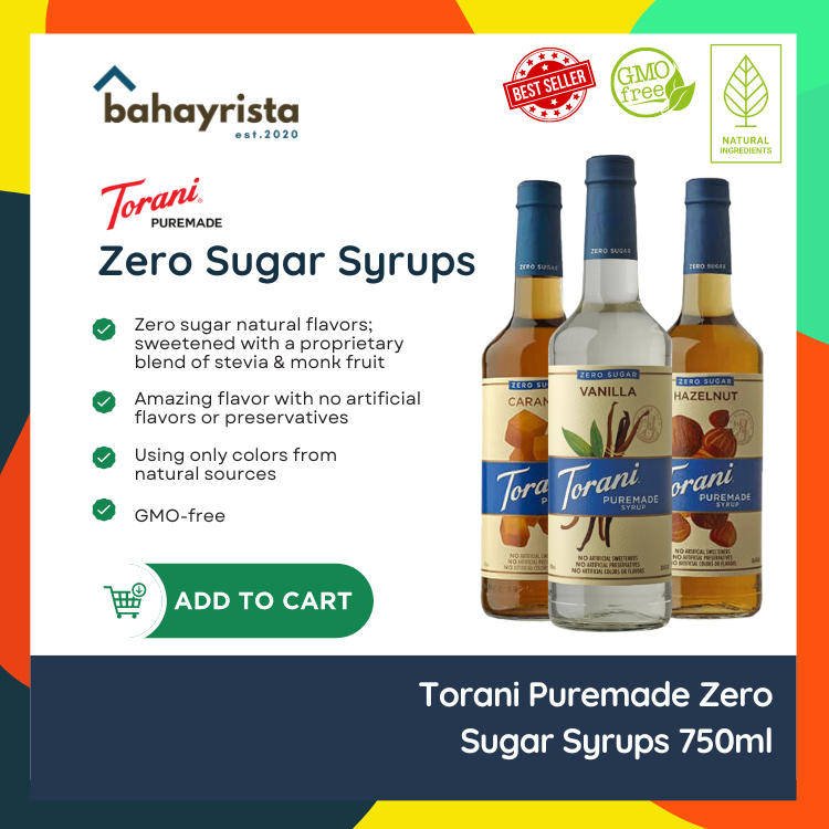 (KETO RECO) Torani Zero Sugar Syrups 750ml Shopee Philippines
