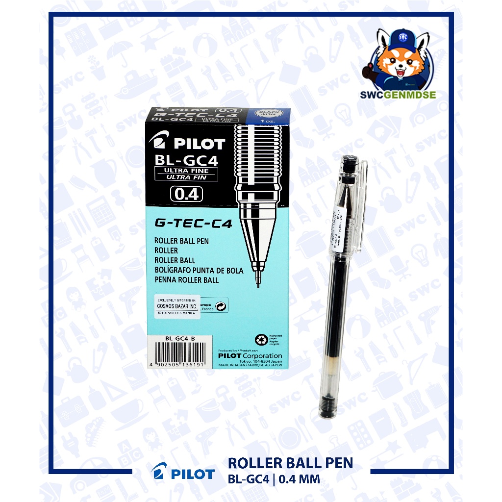 Pilot G-Tec C4 0.4mm Black Ballpoint Pen - Hyper Fine Point