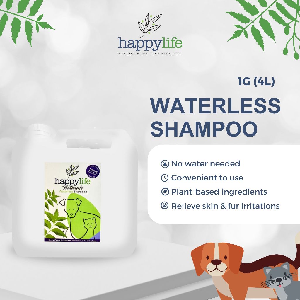 1G Happy Life Waterless Shampoo for Dogs and Cats, No rinse shampoo ...