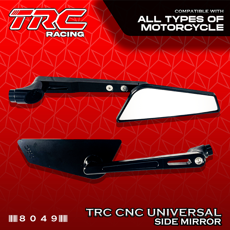 TRC Racing Stem Mount Universal CNC Side Mirror LTO APPROVED 8049