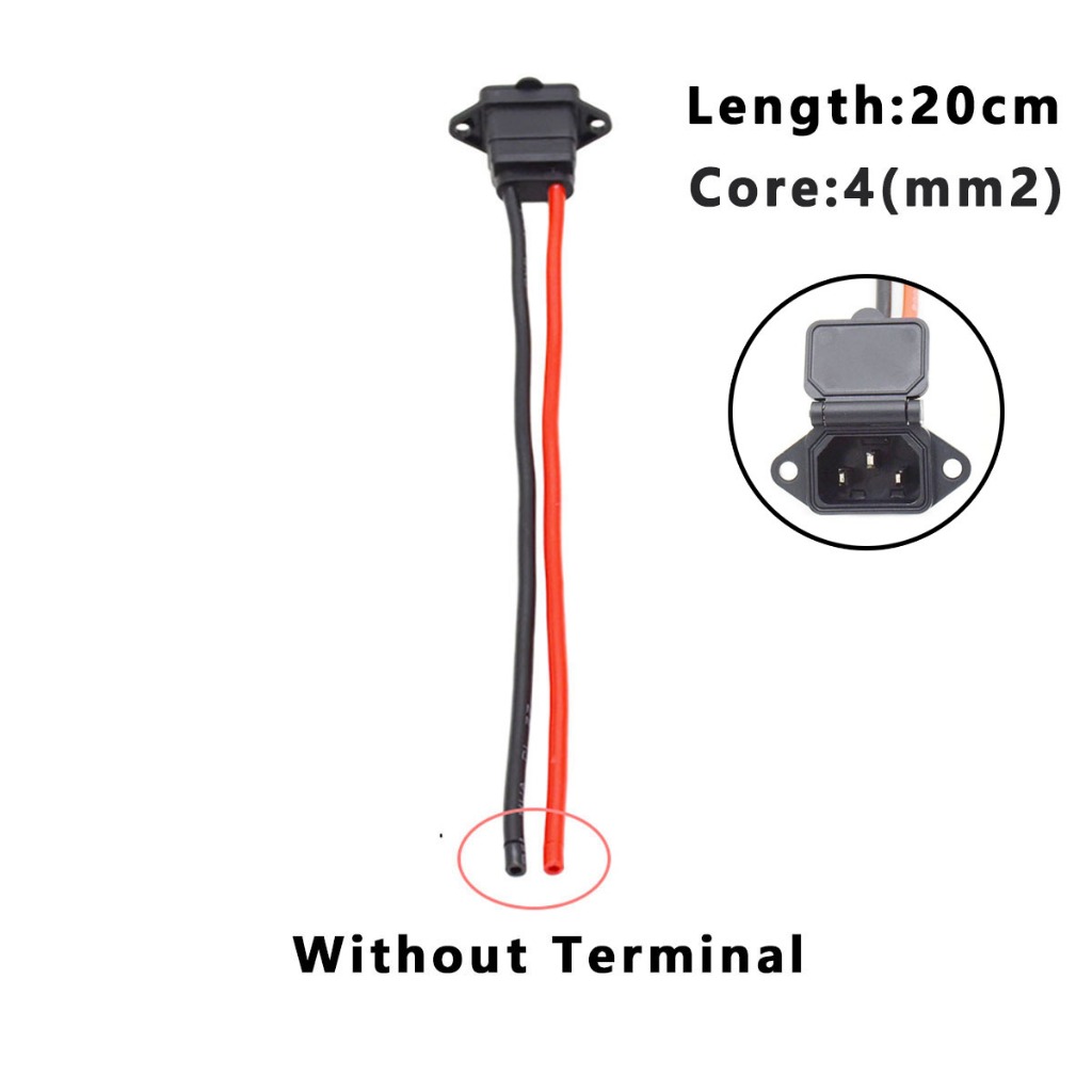 Ebike power cable Female type, battery cable. with snap on lock, thick
