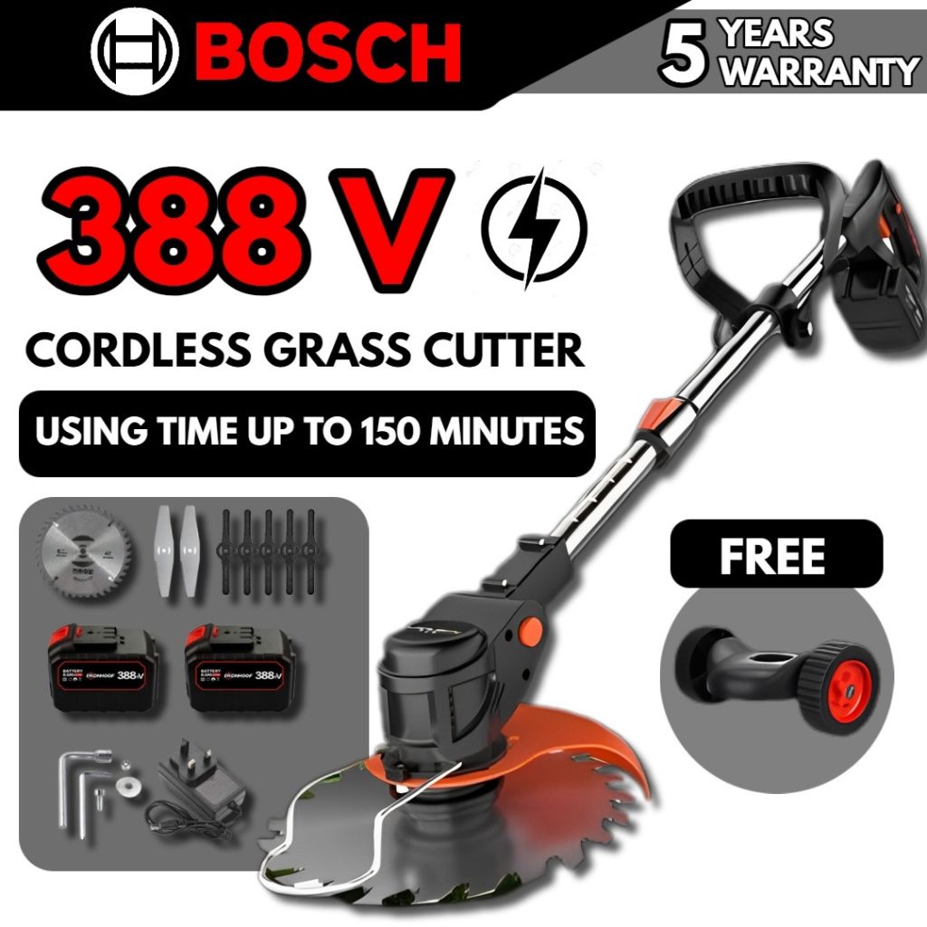 2024 NEW Electric Grass Cutter Lawn Mower Rechargeable Lithium Battery